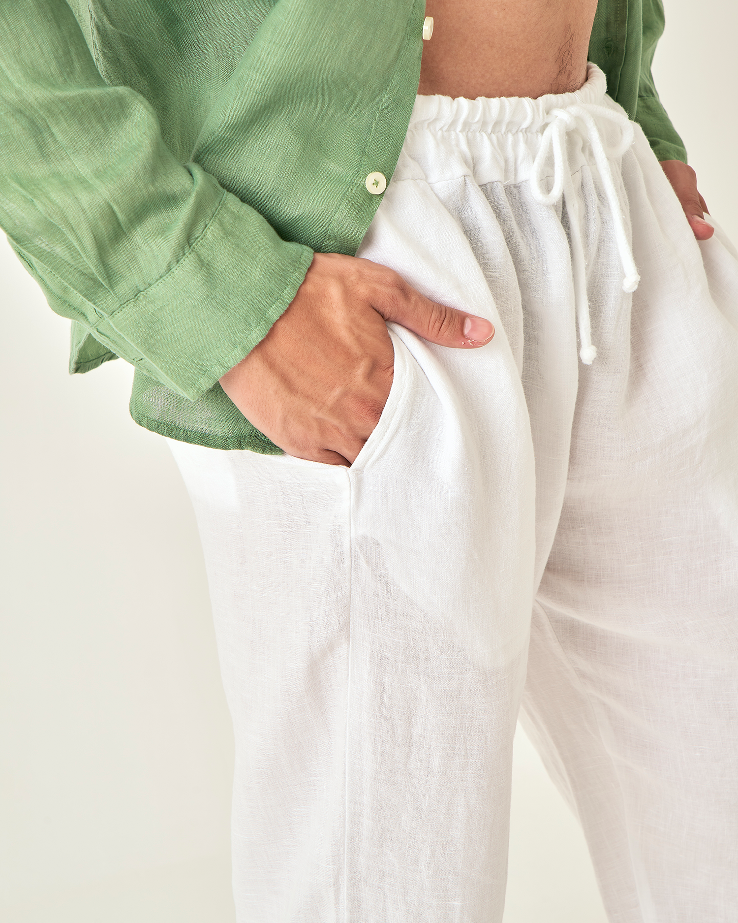 THE BASIC TROUSERS [bianco]