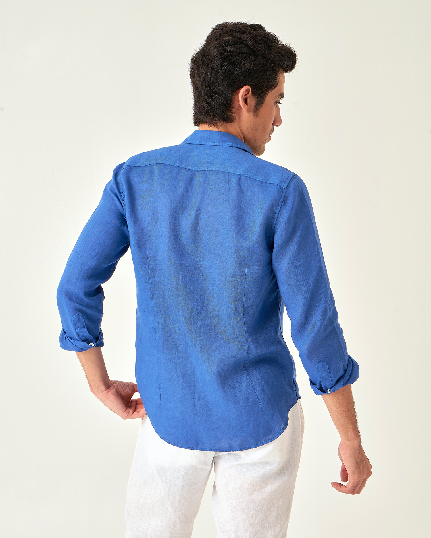 THE LINEN SHIRT [azzurro]