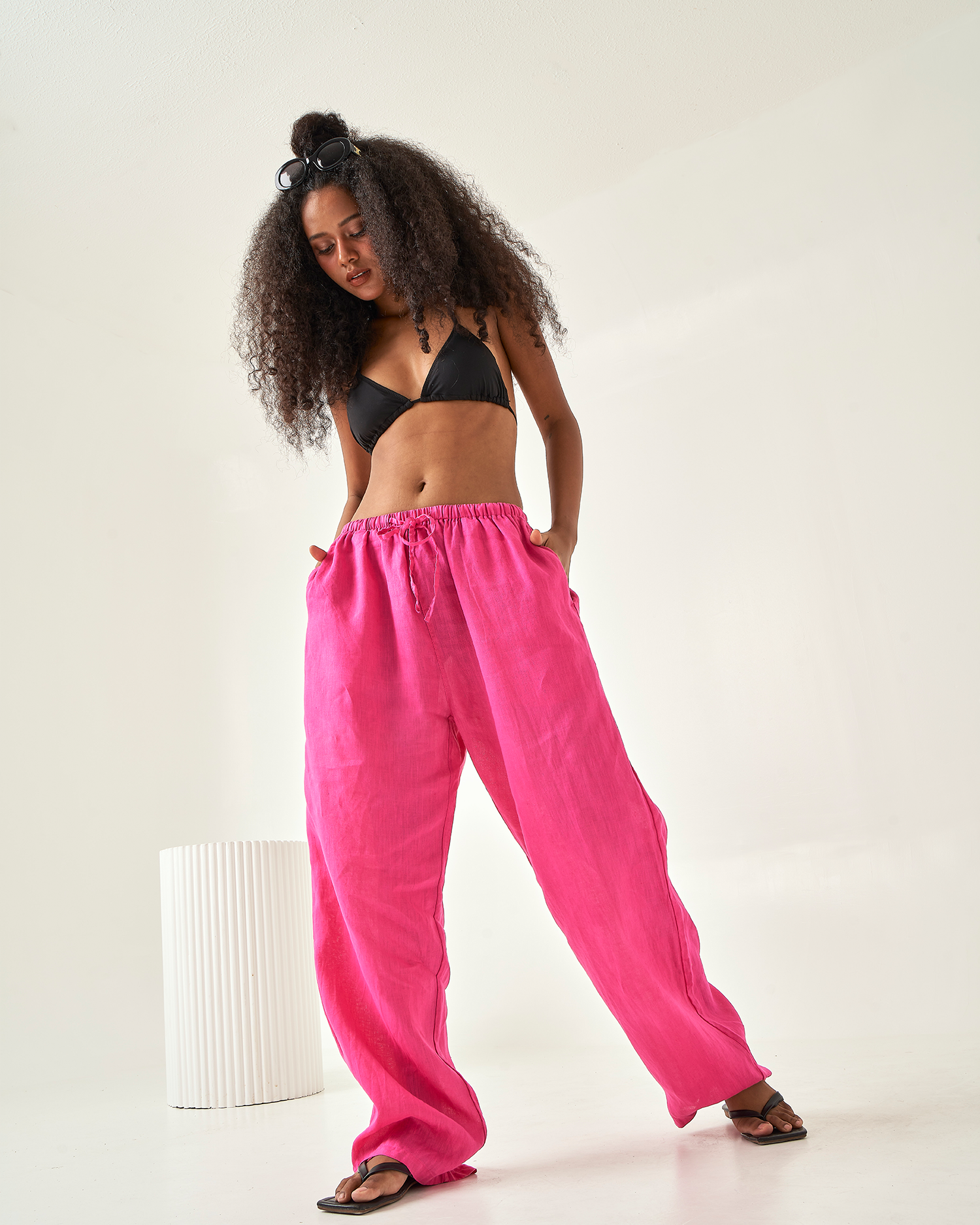 THE WIDE-LEGGED PANTS [fuxia]