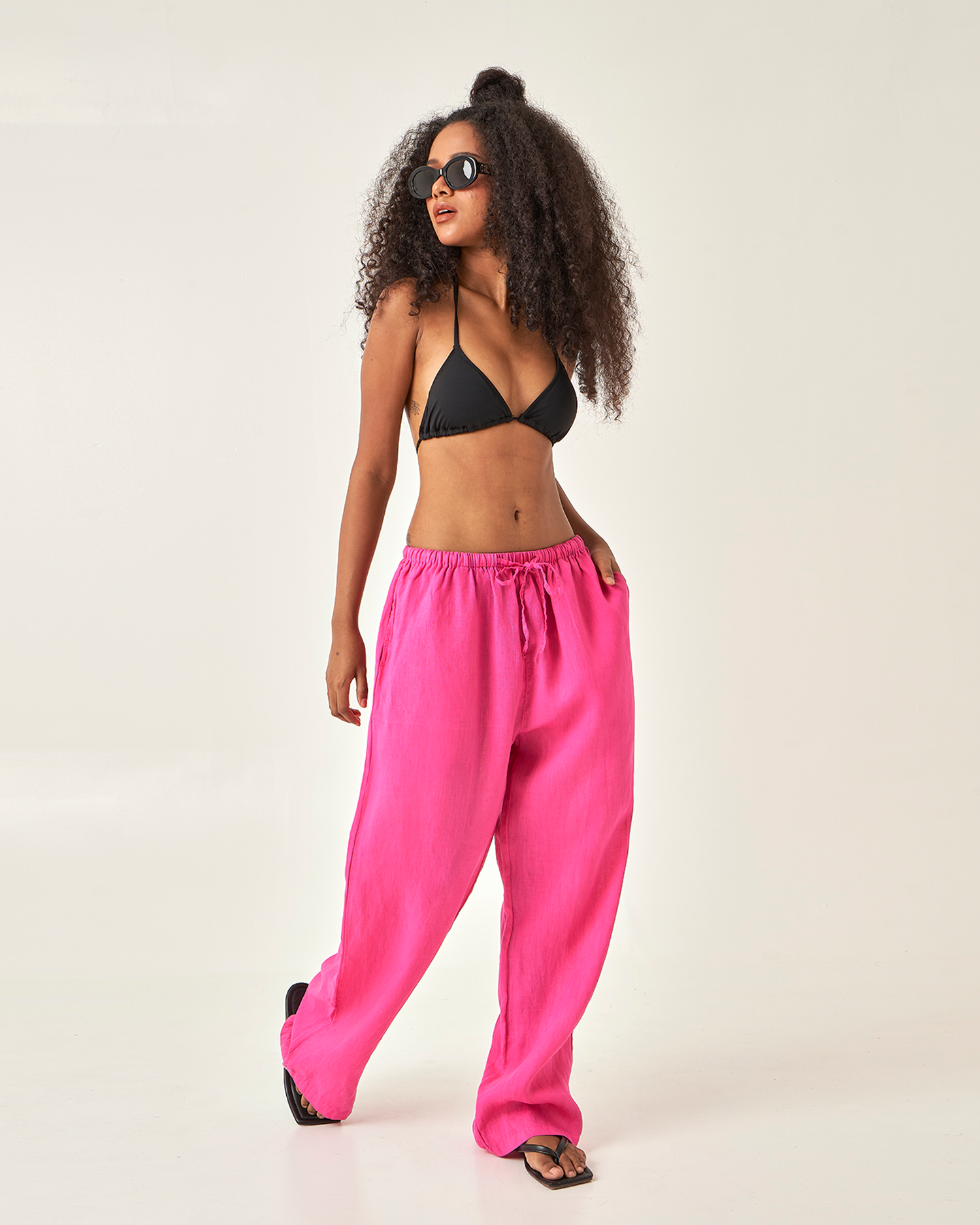 THE WIDE-LEGGED PANTS [fuxia]