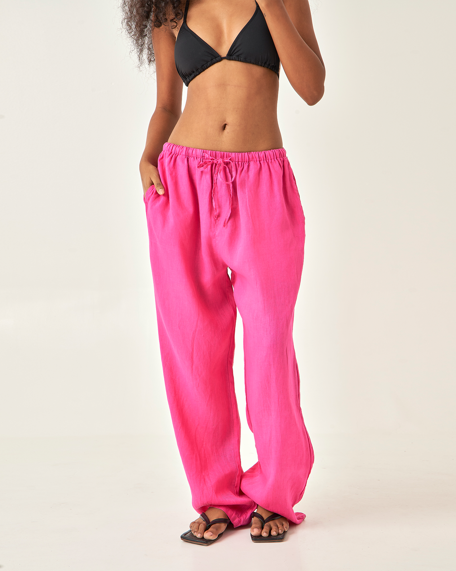 THE WIDE-LEGGED PANTS [fuxia]